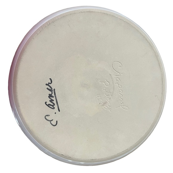 Chaparral Pottery USA Hear Chip & Dip Serving Dish 11.5” - Picture 2 of 6